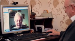 Seniors using Skype.
