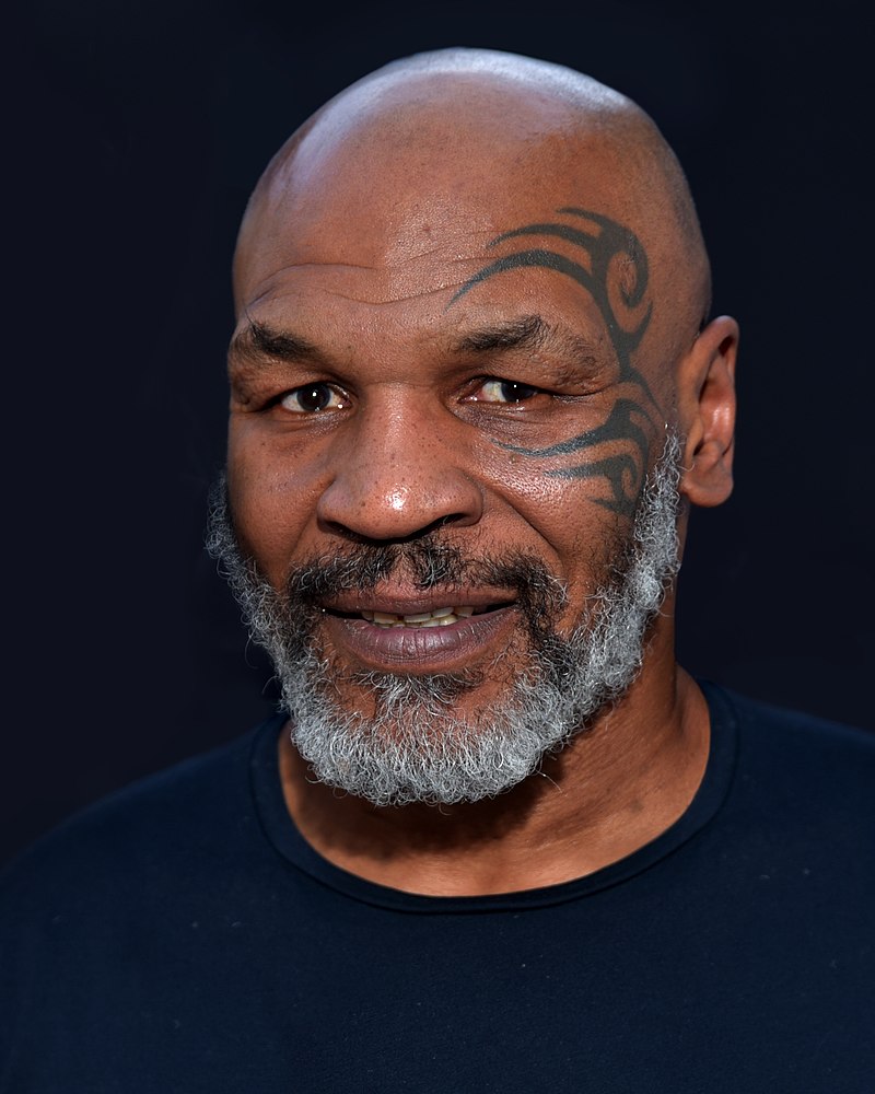 a closeup of Mike Tyson in June 2019