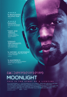 a poster of the best picture at the 89th Oscars, ‘Moonlight.’