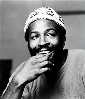 a closeup of Marvin Gaye in the year 1973