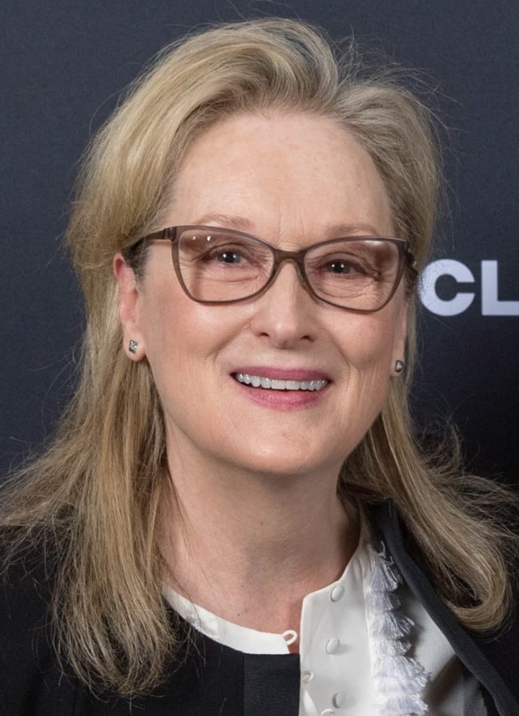 a closeup picture of the record setting actress Meryl Streep