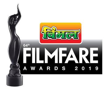the poster for the 64thFilmfare Awards held in 2019