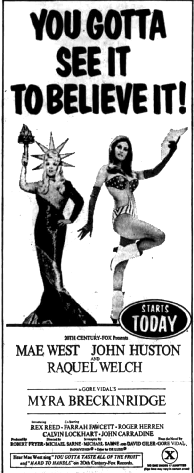 Theatrical advertisement from 1970