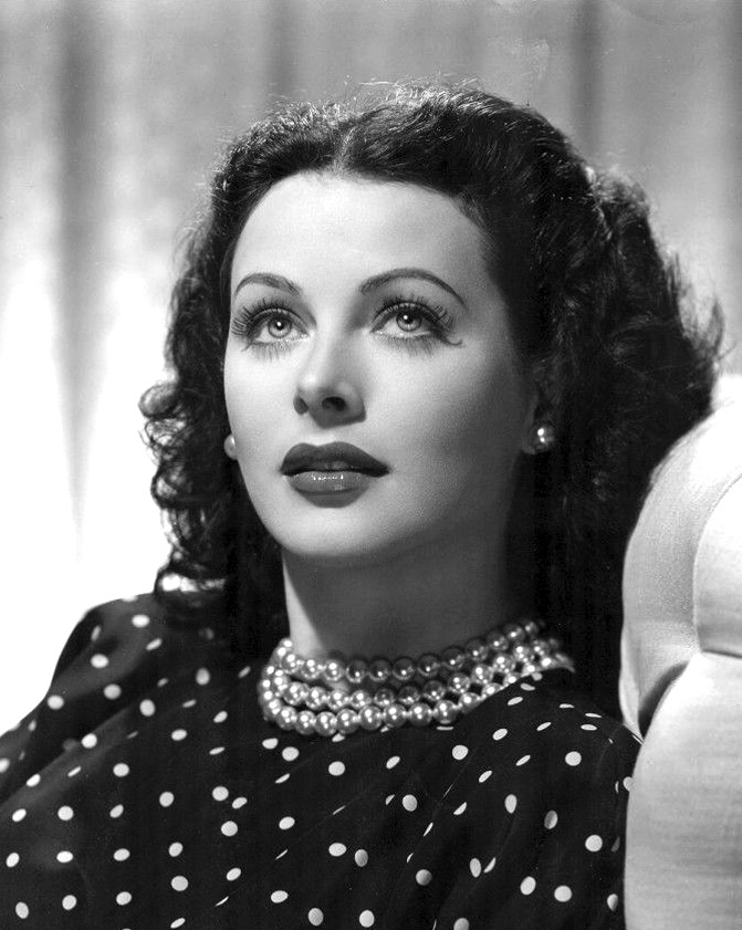 a picture of Hedy Lamarr, a Hollywood actress