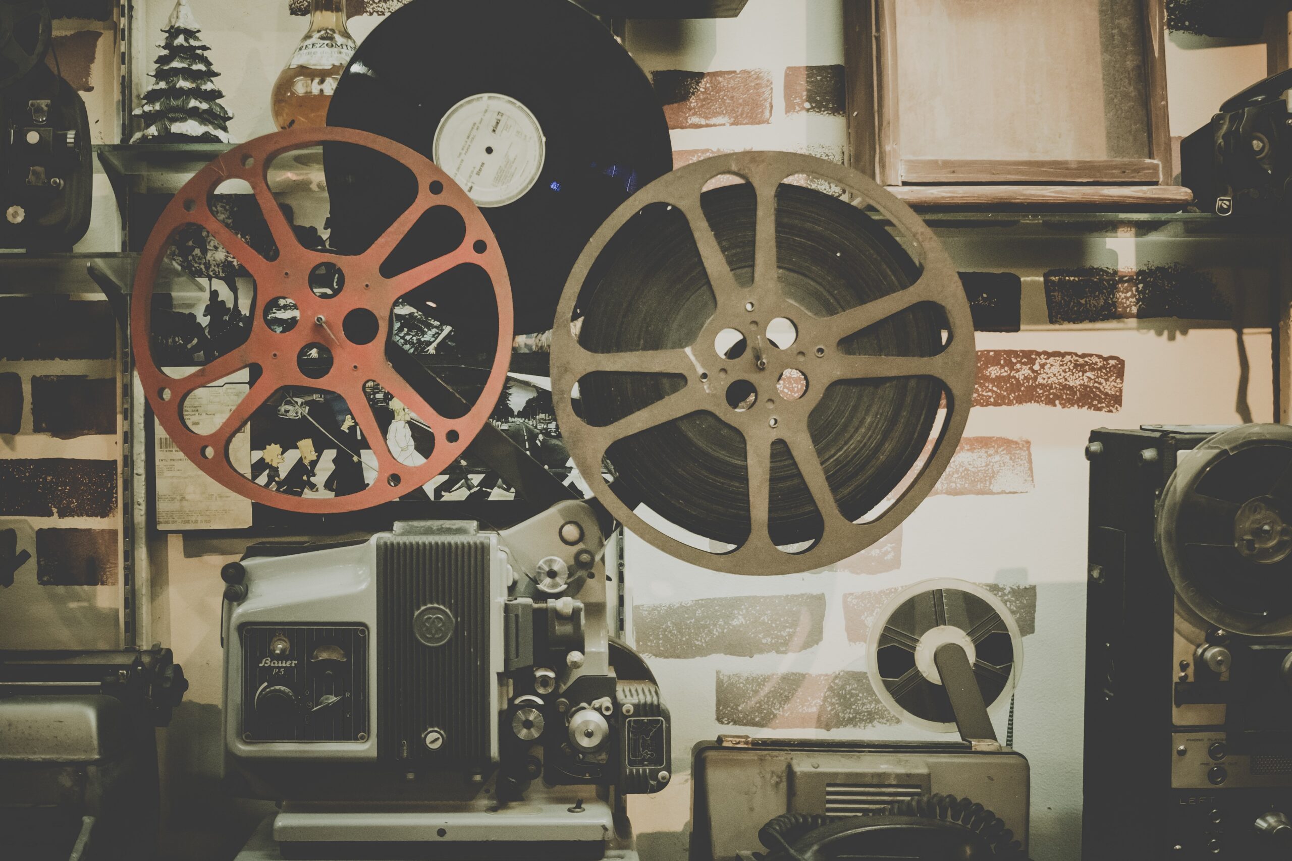photo of original vintage retro film wheel