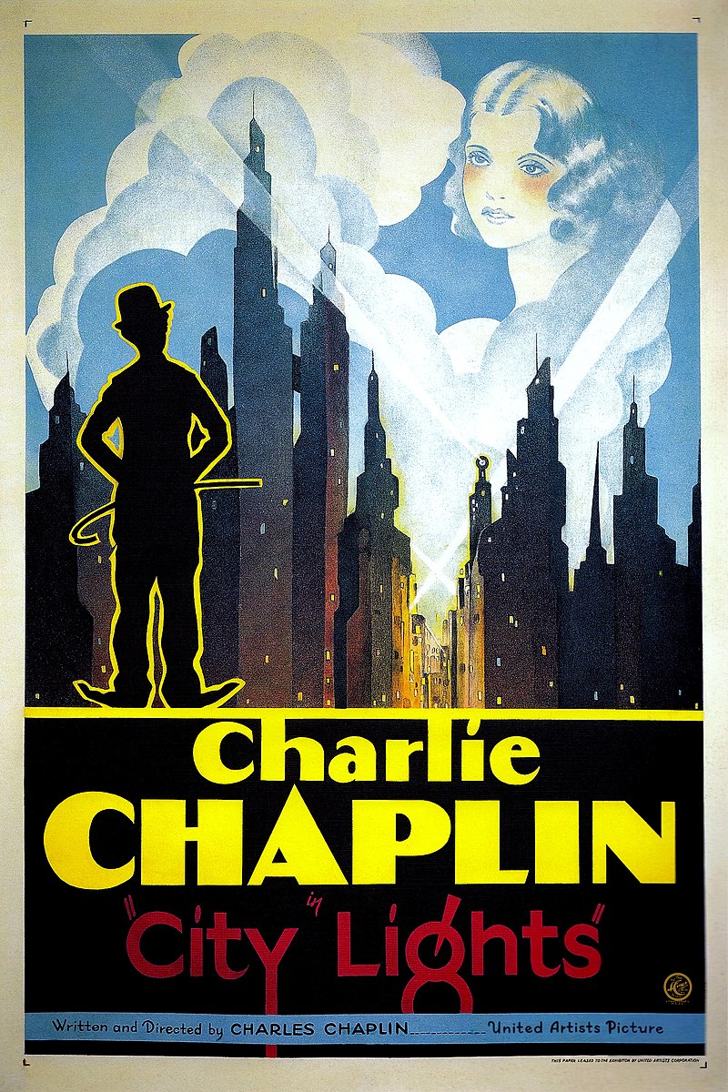Poster of Charlie Chaplin’s most accomplished film, City Lights