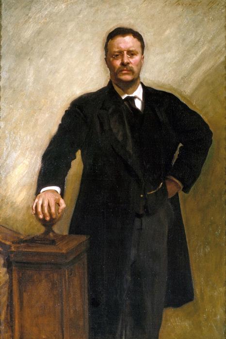 Official White House Portrait of Theodore Roosevelt by artist John Singer Sargent