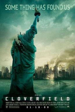 a poster of the movie Cloverfield portraying a decapitated Statue of Liberty