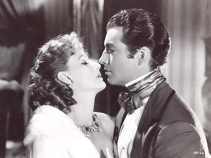 Greta Garbo and Robert Taylor in a publicity still for Camille 