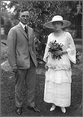 Harry and Bess on their wedding day