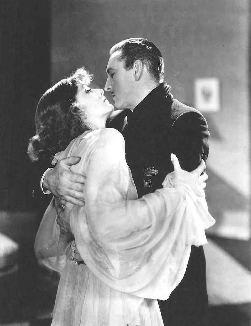 Scene from the 1932 film Grand Hotel picturing Greta Garbo and John Barrymore