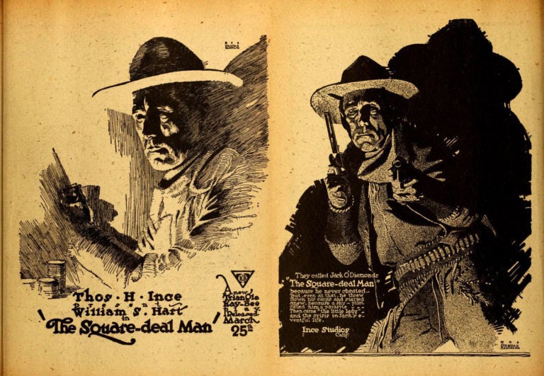 Cover of “The Square Deal Man” featuring William S. Hart.