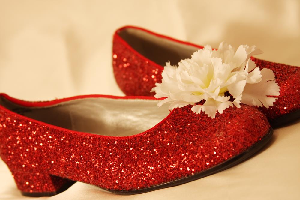 Fashionable red shoes