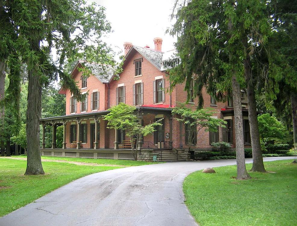 Front of Spiegel Grove, the home of U.S. President Rutherford B. Hayes in Fremont, Ohio, United States