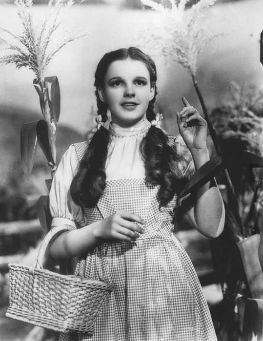 Judy Garland in the 1939 film The Wizard of Oz