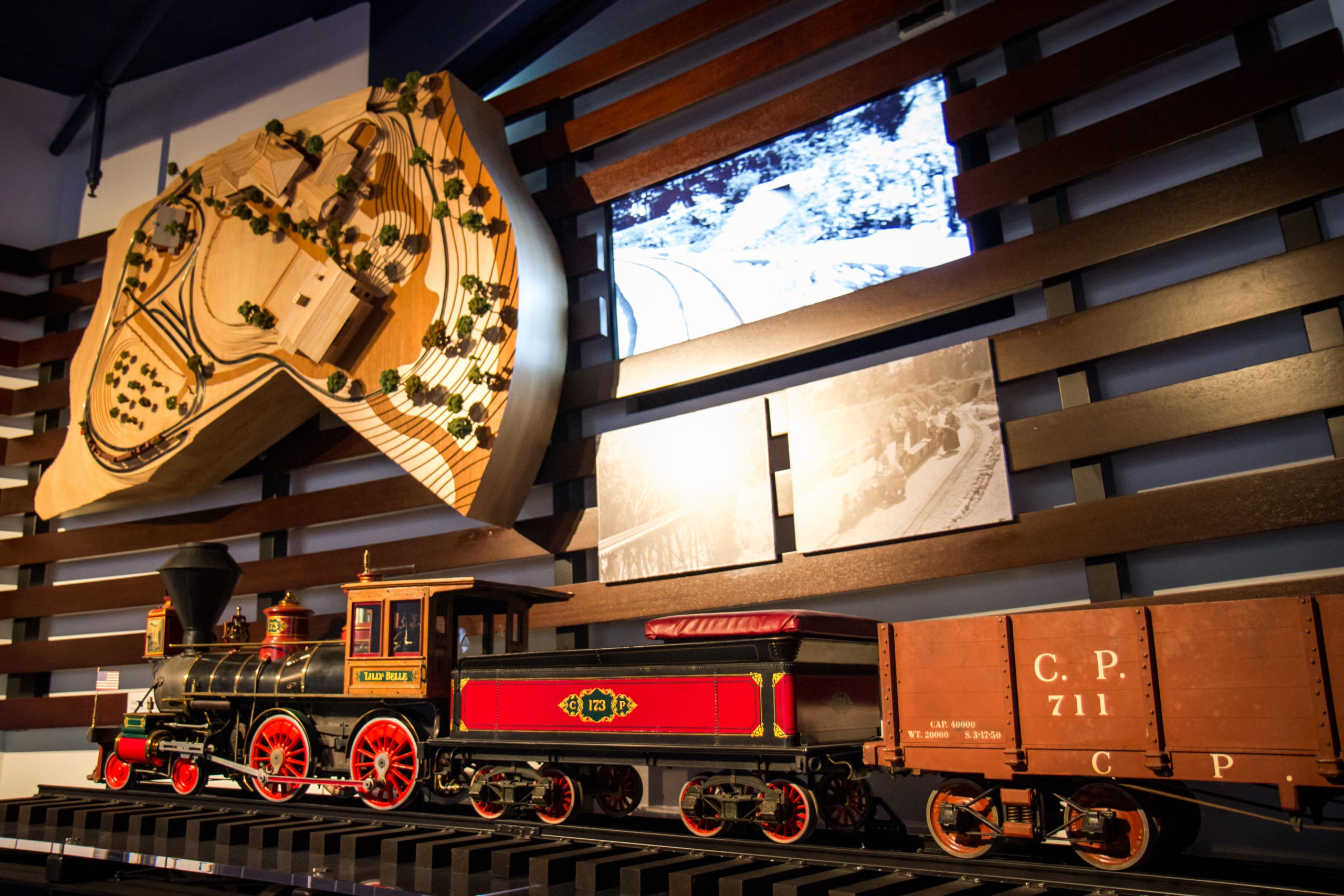 Lilly Belle locomotive from the Carolwood Pacific Railroad at the Walt Disney Family Museum.