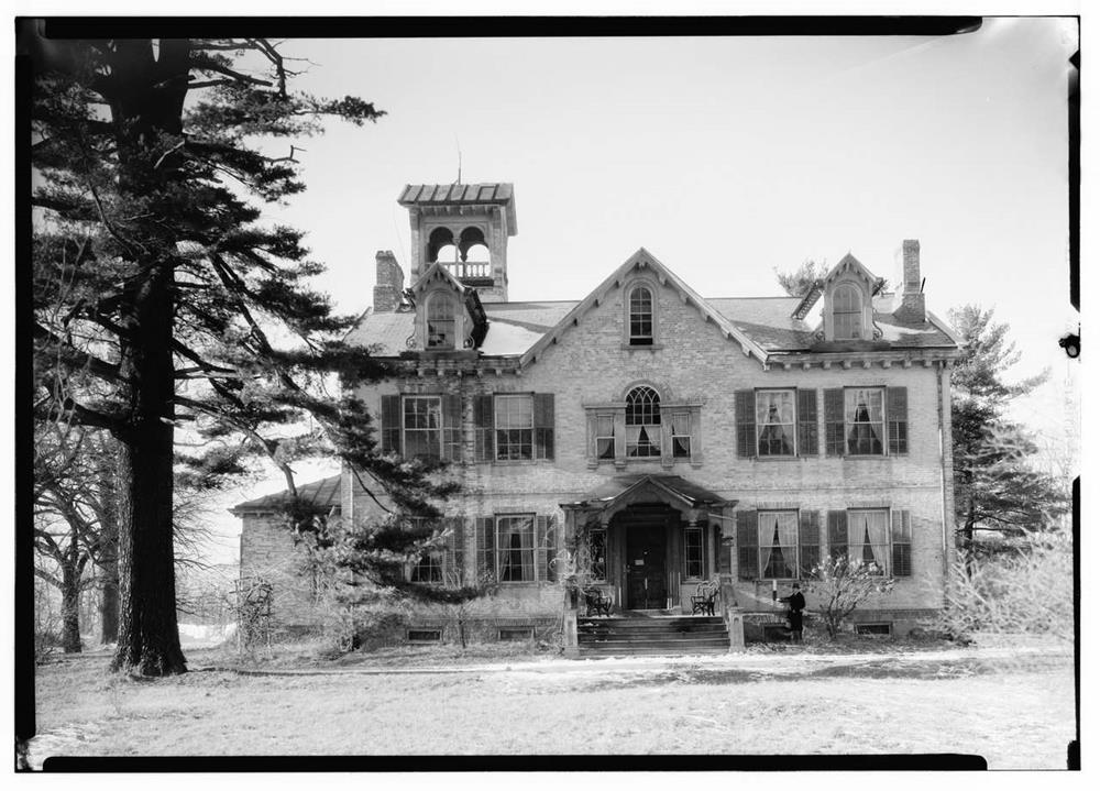 Lindenwald, the home and farm of Martin Van Buren, the eighth President of the United States in Kinderhook, New York, USA, 1937