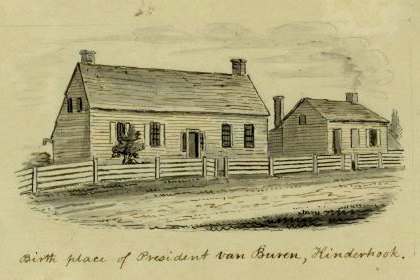 The Birthplace of President Martin Ven Buren in Kinderhook, New York (circa 1856-1860)