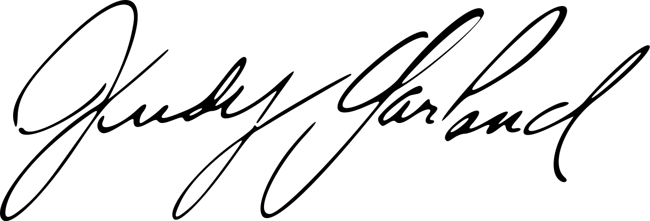 Judy Garland’s vectorized signature