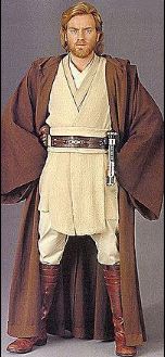 Obi-Wan Kenobi portrayed by Ewan McGregor in Star Wars Episode II- Attack of the Clones