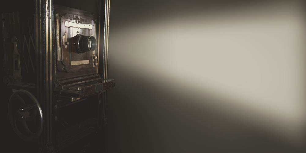 A vintage movie projector