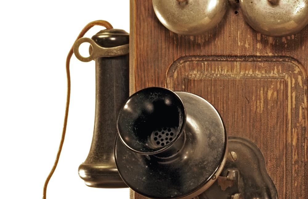 An antique telephone