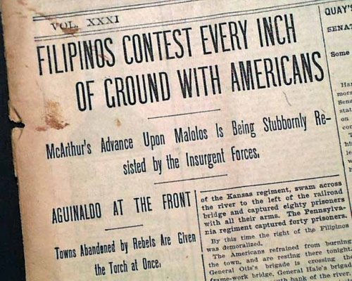 The<EM> Atlanta Constitution, </EM>in its March 28, 1899 issue, reports stiff resistance put up by the Filipinos