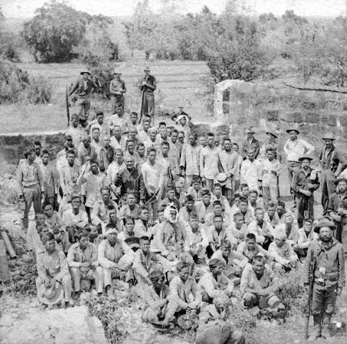 Malabon: Filipino prisoners captured by the 2nd Oregon Volunteers