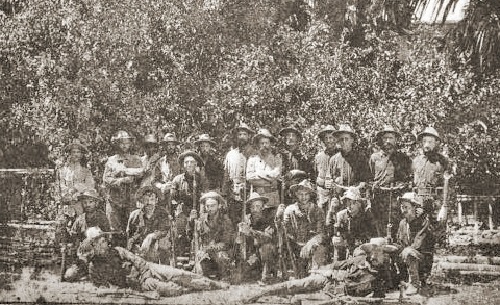 Scouts commanded by Major James Franklin Bell. Photo was taken in 1899, somewhere in Central Luzon.