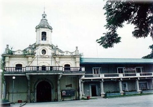The church and convent at Santo Tomas, Pampanga Province. The church was built in 1767. Photo was taken in the 1990's.