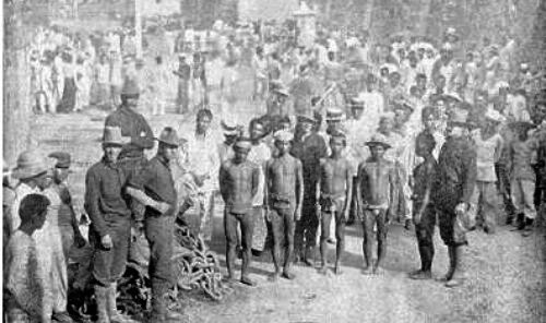 1899 Captured Igorots in Filipino Army