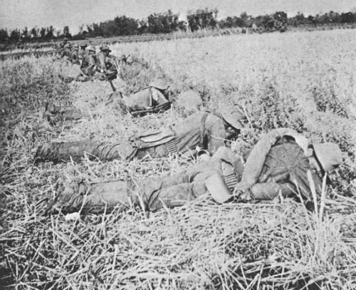 1st Nebraskans under fire near Malolos, March 31, 1899
