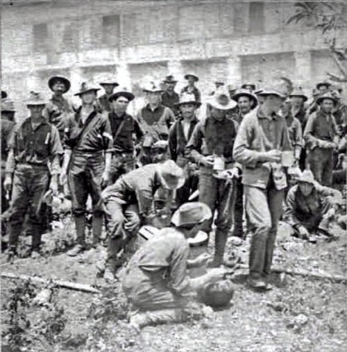 1st North Dakota Volunteers Company I in Camp at Paete San Antonio, P.I. April 13 1899