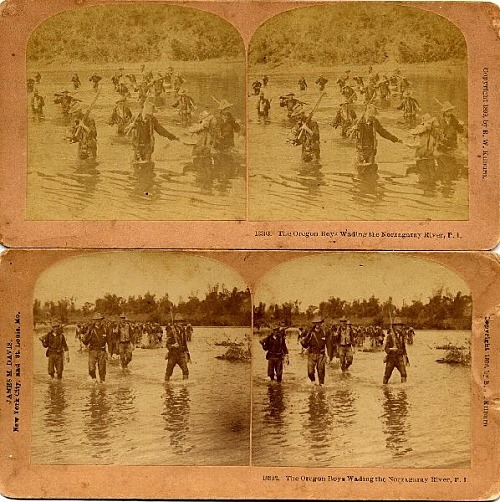 2nd Oregon Volunteers wading Norzagaray River, 1899_opt