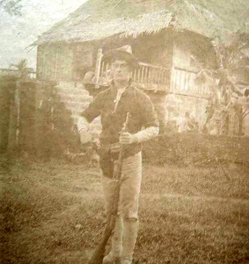 47th Inf soldier at Legaspi, ca 1900-1902