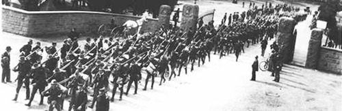 51st Iowa Volunteers leaving Presidio for Manila 1898