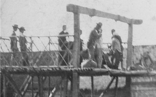 AMERICAN EXECUTION OF PHILIPPINE INSURRECTIONISTS closeup C1898