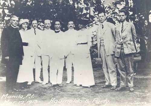 Aguinaldo and party in Manila, March 12 1913_opt