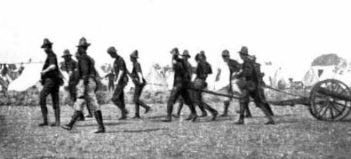 Astor Battery men going to the front Aug 13 1898