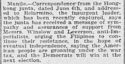 Belarmino, Richmond Dispatch July 27 1901 p6