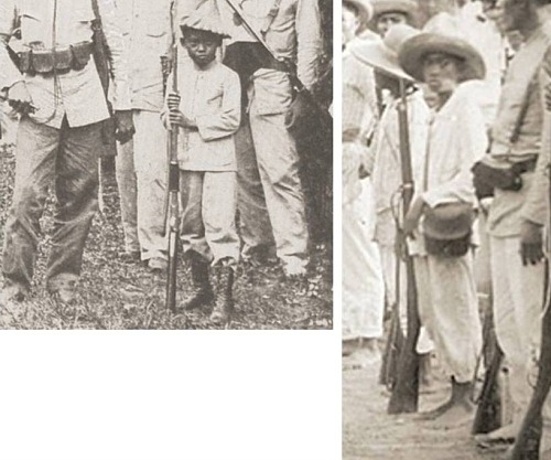 Boys in Filipino army, 1898_opt