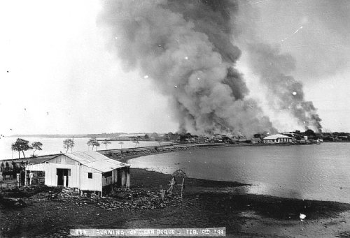 Burning of San Roque Feb 9 1899 by George C. Dotter