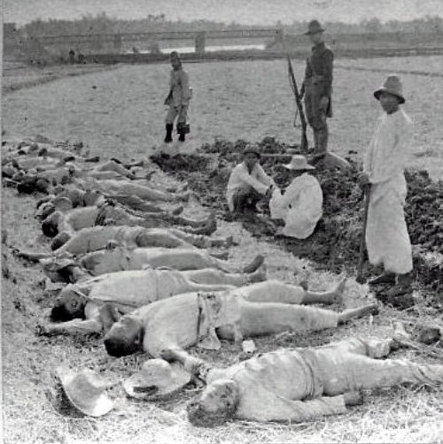 Burying Filipino Soldiers after the Battle of Malolos March 31 1899