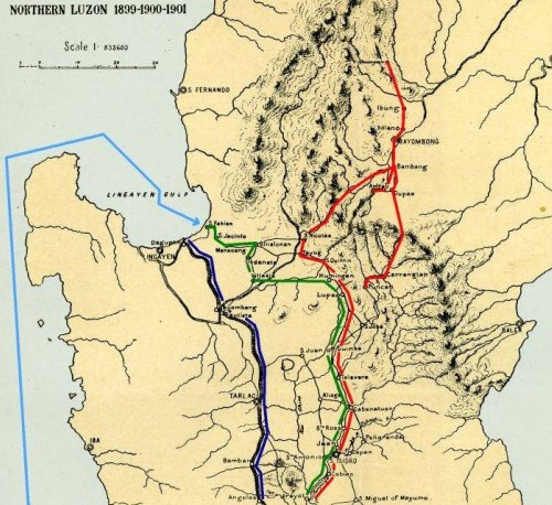 Campaign map to trap Aguinaldo 1899