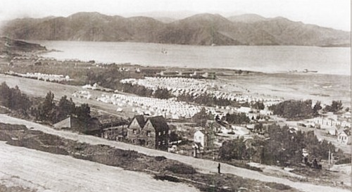 Camps of 51st Iowa and 1st New York Vol Inf at Presidio summer 1898