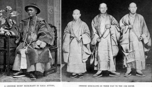 Chinese merchants 2 pics 1899 book Lala