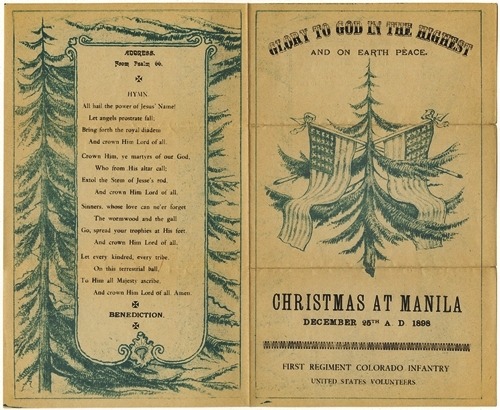 Christmas at Manila program, Dec 25 1898