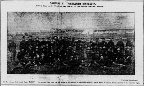 Company C, 13th Minnesota, St. Paul Globe Feb 26 1899