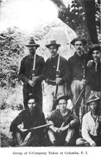 Company G 21st Infantry at Calamba 1899