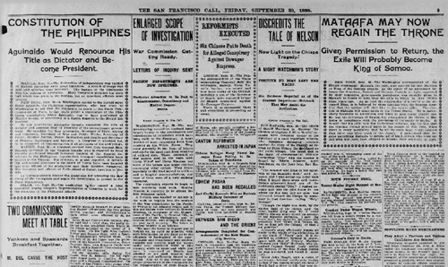 Constitution of Philippines, SFC Sept. 30 1898